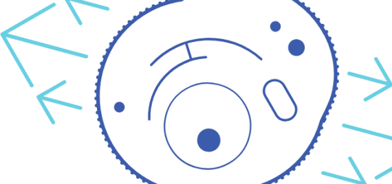 Detailed TTFields cell diagram with electric arrows